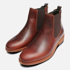 Barbour Waxy Brown Bedlington Chelsea Boots