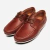 Barbour Designer Tumble Grain Brown Capstan Boat Shoes