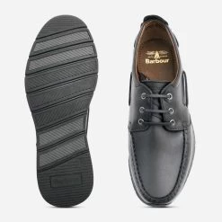 New Release -Shoes Sale Shop barbour cook black boat shoe lace up men 2