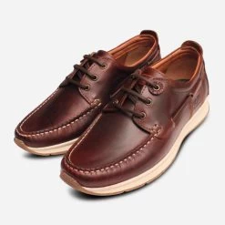 New Release 21 Barbour Designer Waxy Brown Mens Lace Up Boat Shoes