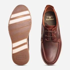 New Release -Shoes Sale Shop barbour cook mens brown waxy boat shoes 2