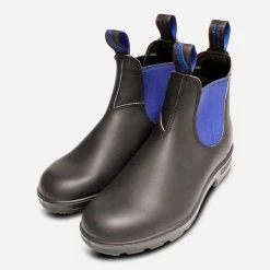 Blundstone Black 515 Chelsea Boots With Blue Eastic
