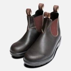 Mens Round Toe Stout Brown Blundstone 500 Boots