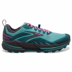 BROOKS Cascadia 16 Womens Trail Running Shoes Porcelain/Blue Coral/Pink