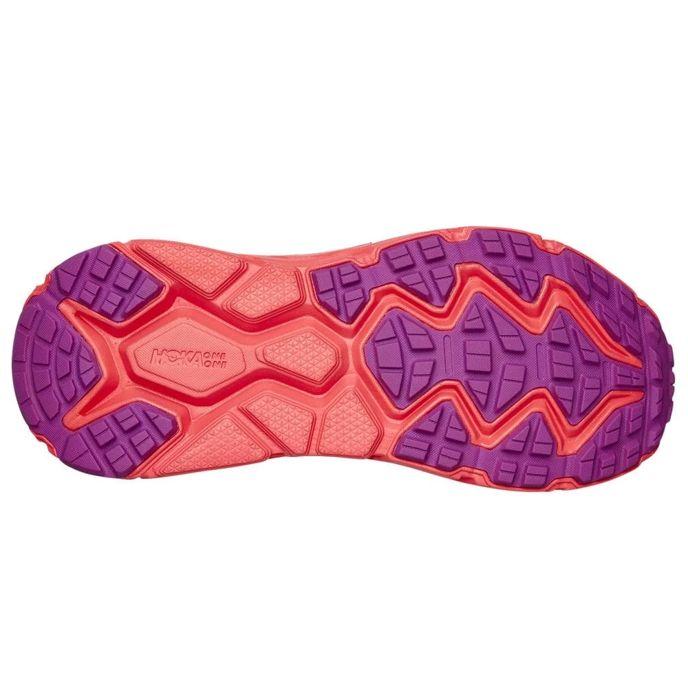 Hoka Challenger ATR 6 Wide D Womens Trail Running Shoes Black Iris/Hot Coral 2 Hoka Challenger ATR 6 Wide D Womens Trail Running Shoes Black Iris/Hot Coral - Image 2