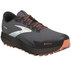 BROOKS Divide 4 GTX Mens Waterproof Trail Running Shoes Black/Firecracker/Blue