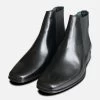 Black Polished Mens Exceed Chelsea Boots