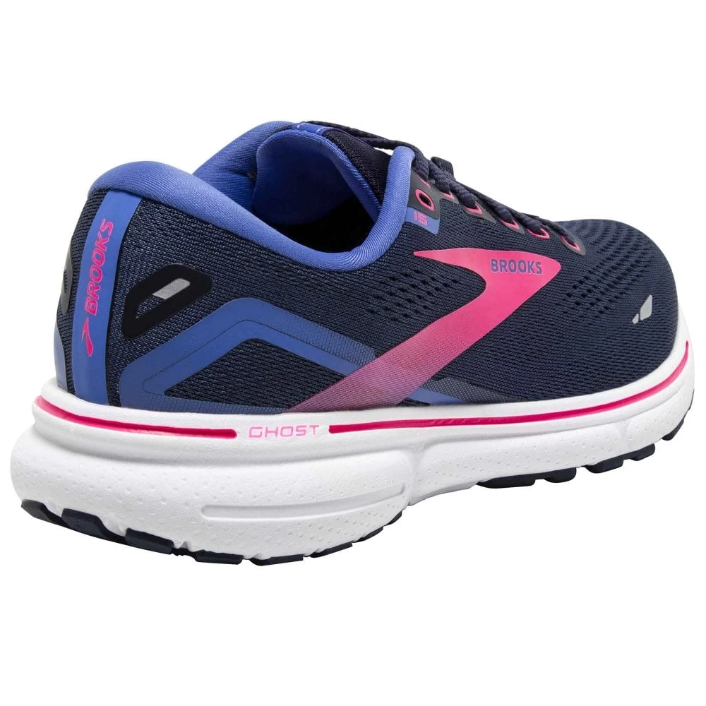BROOKS Ghost 15 GTX Womens Waterproof Running Shoes Peacoat/Blue/Pink 2 BROOKS Ghost 15 GTX Womens Waterproof Running Shoes Peacoat/Blue/Pink - Image 2