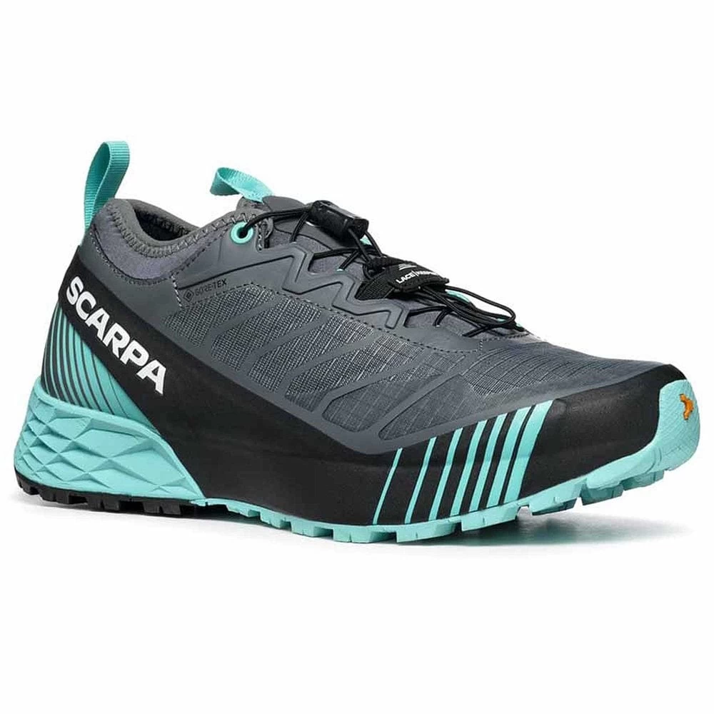Scarpa Ribelle Run GTX Waterproof Women's Trail Running Shoes Anthracite/Blue Turquoise 1 Scarpa Ribelle Run GTX Waterproof Women's Trail Running Shoes Anthracite/Blue Turquoise
