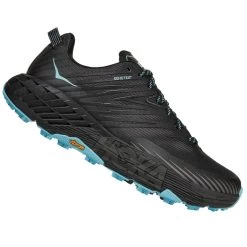 Hoka Speedgoat 4 GTX Womens Waterproof Trail Running Shoes Anthracite/Dark Gull Grey