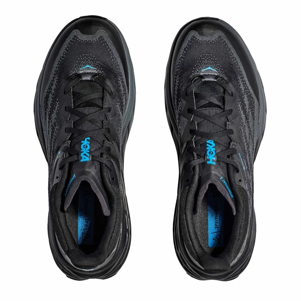 Hoka Speedgoat 5 GTX Mens Waterproof Trail Running Shoes Black/Black 3 Hoka Speedgoat 5 GTX Mens Waterproof Trail Running Shoes Black/Black - Image 3