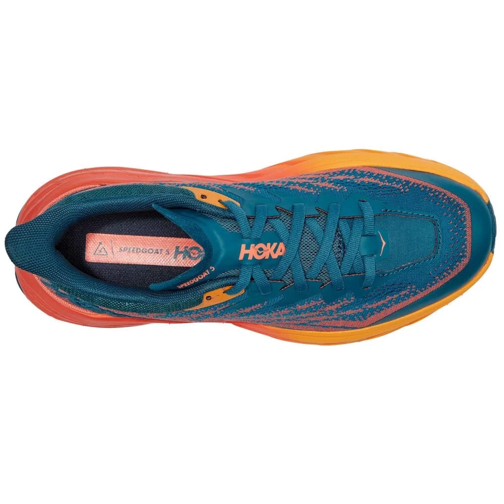 Hoka Speedgoat 5 Wide D Womens Trail Running Shoes Blue Coral/Camellia 3 Hoka Speedgoat 5 Wide D Womens Trail Running Shoes Blue Coral/Camellia - Image 3
