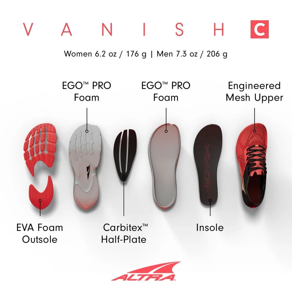 Altra Vanish Carbon Womens Road Running Shoes Coral/Black 3 Altra Vanish Carbon Womens Road Running Shoes Coral/Black - Image 3